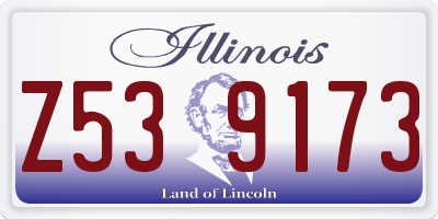 IL license plate Z539173