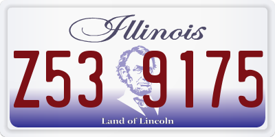 IL license plate Z539175