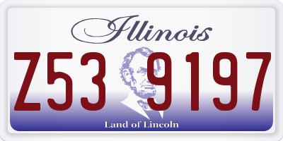 IL license plate Z539197