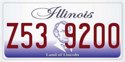 IL license plate Z539200