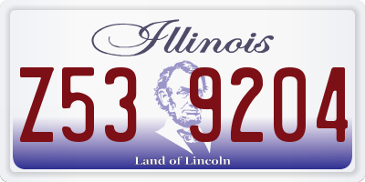 IL license plate Z539204