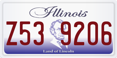 IL license plate Z539206