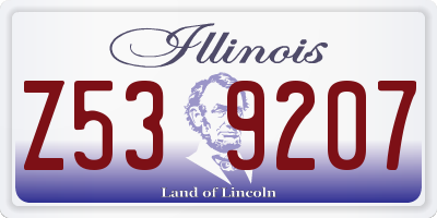 IL license plate Z539207