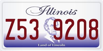 IL license plate Z539208