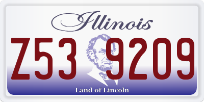 IL license plate Z539209