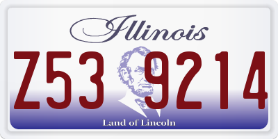 IL license plate Z539214