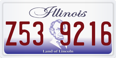 IL license plate Z539216