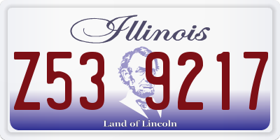 IL license plate Z539217