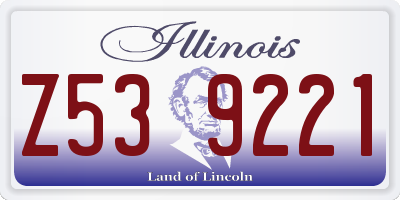 IL license plate Z539221