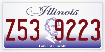 IL license plate Z539223