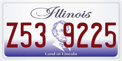 IL license plate Z539225