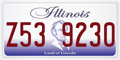 IL license plate Z539230