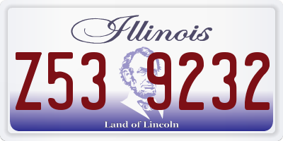 IL license plate Z539232