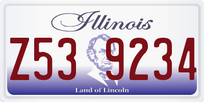 IL license plate Z539234