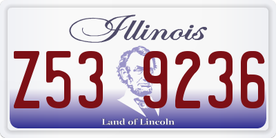 IL license plate Z539236