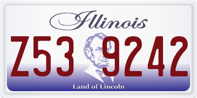 IL license plate Z539242