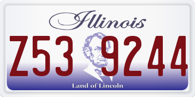 IL license plate Z539244