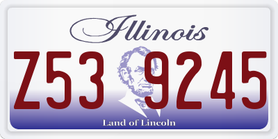 IL license plate Z539245