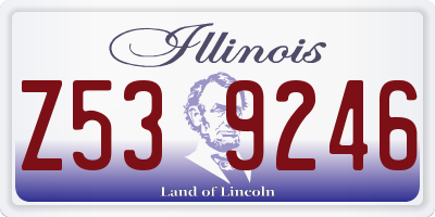 IL license plate Z539246
