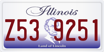 IL license plate Z539251