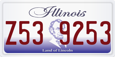 IL license plate Z539253