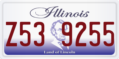 IL license plate Z539255