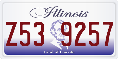 IL license plate Z539257