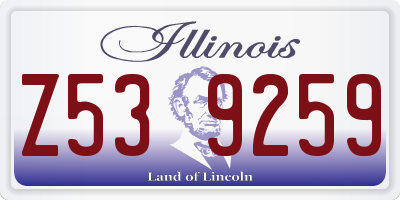 IL license plate Z539259