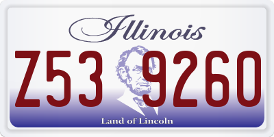 IL license plate Z539260