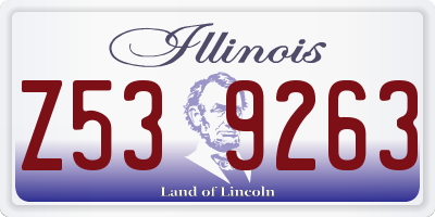 IL license plate Z539263