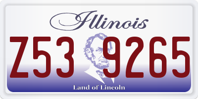 IL license plate Z539265