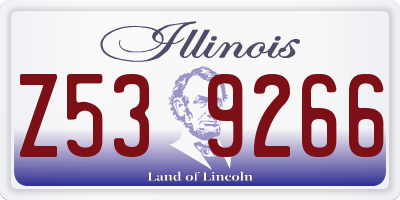 IL license plate Z539266