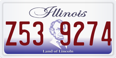 IL license plate Z539274