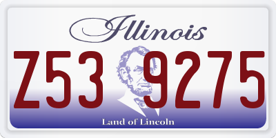 IL license plate Z539275