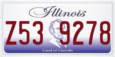 IL license plate Z539278