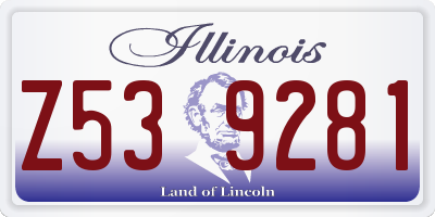 IL license plate Z539281