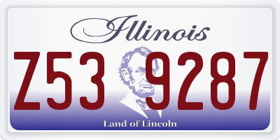IL license plate Z539287
