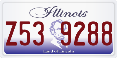 IL license plate Z539288