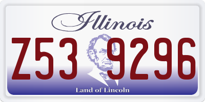 IL license plate Z539296