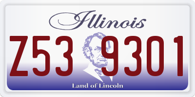 IL license plate Z539301
