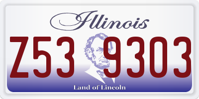 IL license plate Z539303