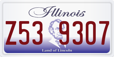 IL license plate Z539307