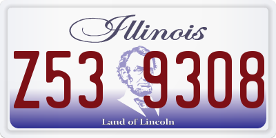 IL license plate Z539308