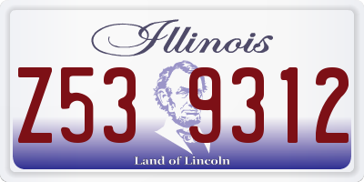 IL license plate Z539312