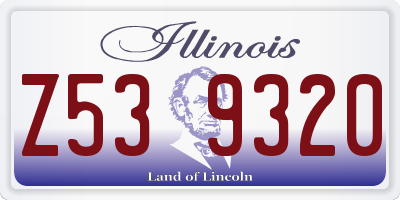 IL license plate Z539320