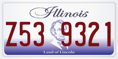 IL license plate Z539321