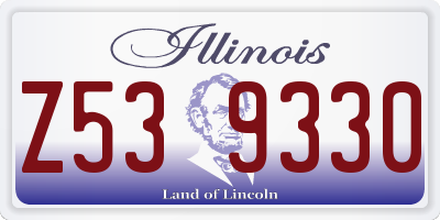 IL license plate Z539330