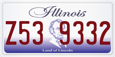 IL license plate Z539332
