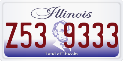 IL license plate Z539333