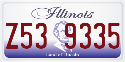 IL license plate Z539335